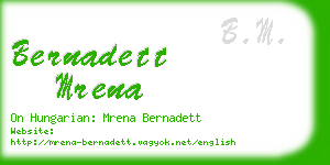 bernadett mrena business card